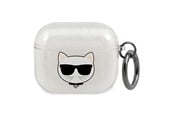 Andra mobiltillbehör - Karl Lagerfeld Glitter Choupette case for AirPods 3 - silver - 3666339009151