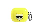 Andra mobiltillbehör - Karl Lagerfeld Choupette Case for AirPods 3 - Yellow - 3666339009243