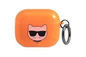 Andra mobiltillbehör - Karl Lagerfeld Choupette case for AirPods 3 - orange - 3666339009304