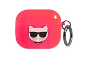 Andra mobiltillbehör - Karl Lagerfeld Choupette Case for AirPods 3 - Pink - 3666339009335