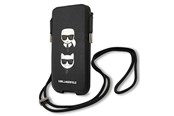 Mobile - Covers & Cases - Karl Lagerfeld Saffiano Ikonik Karl&Choupette Head 6.1'' Handbag - Black - 3666339018696