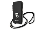 Mobile - Covers & Cases - Karl Lagerfeld Saffiano Ikonik Karl 6.1'' handbag - black - 3666339018719