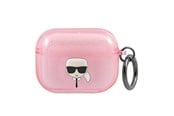 Andra mobiltillbehör - Karl Lagerfeld Glitter Karl's Head Case for AirPods Pro - Pink - 3666339030322