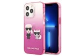Mobile - Covers & Cases - Karl Lagerfeld Gradient Ikonik Karl&Choupette Case for iPhone 13 Pro / iPhone 13 - Pink - 3666339049225