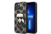 Mobile - Covers & Cases - Karl Lagerfeld KLHCP13SPMNIKBK iPhone 13 mini 5.4" hardcase black/black Monogram Ikonik Patch - 3666339049362