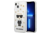 Mobile - Covers & Cases - Karl Lagerfeld Flower Ikonik Karl Case for iPhone 13 mini - Transparent - 3666339049843