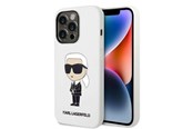 Mobile - Covers & Cases - Karl Lagerfeld KLHCP14LSNIKBCH iPhone 14 Pro 6.1" hardcase white/white Silicone Ikonik - 3666339086626