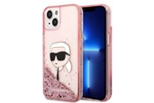 Mobile - Covers & Cases - Karl Lagerfeld Glitter Karl's Head case for iPhone 14 Plus - pink - 3666339086893