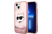 Mobile - Covers & Cases - Karl Lagerfeld Glitter Choupette Head case for iPhone 14 Plus - pink - KLHCP14MLNCHCP