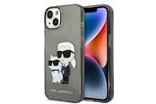 Mobile - Covers & Cases - Karl Lagerfeld Glitter Karl&Choupette case for iPhone 14 Plus - black - 3666339087210
