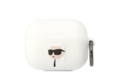Andra mobiltillbehör - Karl Lagerfeld KLAPRUNIKH AirPods Pro cover white/white Silicone Karl Head 3D - 3666339087845