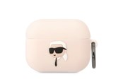 Andra mobiltillbehör - Karl Lagerfeld KLAPRUNIKP AirPods Pro cover pink/pink Silicone Karl Head 3D - 3666339087876