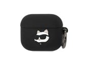 Andra mobiltillbehör - Karl Lagerfeld KLA3RUNCHK AirPods 3 cover black/black Silicone Choupette Head 3D - 3666339087913