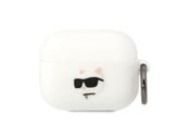 Andra mobiltillbehör - Karl Lagerfeld KLAPRUNCHH AirPods Pro cover white/white Silicone Choupette Head 3D - 3666339087937