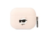 Andra mobiltillbehör - Karl Lagerfeld KLAPRUNCHP AirPods Pro cover pink/pink Silicone Choupette Head 3D - 3666339087968