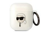Andra mobiltillbehör - Karl Lagerfeld KLA2HNIKTCT AirPods 1/2 cover transparent Karl`s Head - 3666339087982