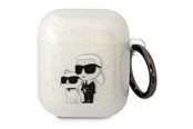 Andra mobiltillbehör - Karl Lagerfeld KLA2HNKCTGT Airpods 1/2 cover transparent Gliter Karl&Choupette - 3666339088101