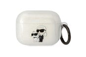 Andra mobiltillbehör - Karl Lagerfeld KLAPHNKCTGT Airpods Pro cover transparent Gliter Karl&Choupette - 3666339088118