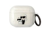 Andra mobiltillbehör - Karl Lagerfeld KLA3HNKCTGT Airpods 3 cover transparent Gliter Karl&Choupette - 3666339088125