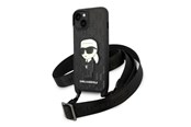 Mobile - Covers & Cases - Karl Lagerfeld KLHCP14SSTKMK iPhone 14 6.1" black/black hardcase Monogram Ikonik Patch - 3666339098650