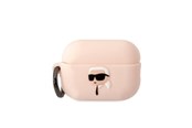 Mobile - Covers & Cases - Karl Lagerfeld KLAP2RUNIKP AirPods Pro 2 cover pink/pink Silicone Karl Head 3D - 3666339099251