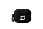 Andra mobiltillbehör - Karl Lagerfeld KLAP2RUNCHK AirPods Pro 2 cover black/black Silicone Choupette Head 3D - 3666339099268