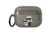 Andra mobiltillbehör - Karl Lagerfeld KLAP2HNKCTGK Airpods Pro 2 cover black/black Gliter Karl&Choupette - 3666339099343