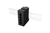 Switch - Lanberg Switch PoE Extender DIN-GE4-BT-90W 1xIN 3xOUT Gigabit Ethernet DIN Rail BT 90W Metal Clips - DIN-GE4-BT-90W