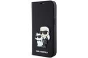 Mobile - Covers & Cases - Karl Lagerfeld KLBKP14LSANKCPK iPhone 14 Pro 6.1" bookcase black/black Saffiano Karl & Choupette - 3666339122805