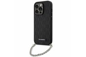 Mobile - Covers & Cases - Karl Lagerfeld KLHCP14LSACKLHPK iPhone 14 Pro 6.1" black/black hardcase Saffiano Monogram Chain - 3666339122881