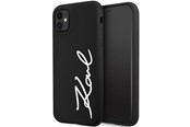 Mobile - Covers & Cases - Karl Lagerfeld KLHCN61SKSVGK iPhone 11 / Xr 6.1" black/black hardcase Silicone Signature - 3666339130527