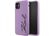 Mobile - Covers & Cases - Karl Lagerfeld KLHCN61SKSVGU iPhone 11 / Xr 6.1" purple/purple hardcase Silicone Signature - 3666339130602
