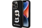 Mobile - Covers & Cases - Karl Lagerfeld Silicone Karl&Choupette Head case for iPhone 15 Pro Max - black - 3666339164829
