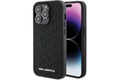 Mobile - Covers & Cases - Karl Lagerfeld Quilted K Pattern iPhone 15 Pro Case - Black - 3666339165055
