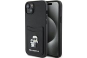 Mobile - Covers & Cases - Karl Lagerfeld Saffiano Cardslot Karl&Choupette Metal Pin case for iPhone 15 - black - 3666339165512