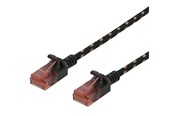 Nätverkskabel - Deltaco patch cable - 1.5 m - black - Svart - 1m - UUTP-1312