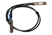 Nätverkskabel - MikroTik 400GBase direct attach cable - 1 m - Svart - DDQ+DA0001