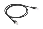 Nätverkskabel - Lanberg patch cable - 1 m - black RAL 9004 - Svart - PCU6-10CC-0100-BK