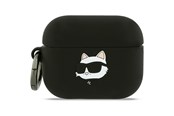 Andra mobiltillbehör - Karl Lagerfeld Silicone Choupette Head 3D Case for AirPods Pro 3 - Black - 3666339574895