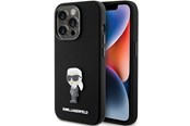 Mobile - Covers & Cases - Karl Lagerfeld Silicone Ikonik Metal Pin case for iPhone 15 Pro - black - 3666339166014