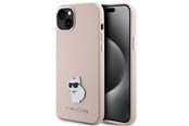 Mobile - Covers & Cases - Karl Lagerfeld Silicone Choupette Metal Pin Case for iPhone 15 Plus / 14 Plus - Pink - 3666339166243