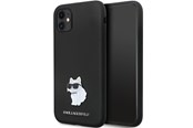 Mobile - Covers & Cases - Karl Lagerfeld KLHCN61SMHCNPK case for iPhone 11 / Xr - black Silicone C Metal Pin - 3666339166274