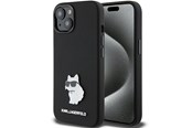 Mobile - Covers & Cases - Karl Lagerfeld Silicone Choupette Metal Pin case for iPhone 15 Plus / 14 Plus - black - 3666339166366