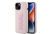 Mobile - Covers & Cases - Karl Lagerfeld 3D Rubber Glitter Logo case for iPhone 15 Plus - pink - 3666339166489