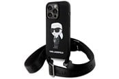 Mobile - Covers & Cases - Karl Lagerfeld KLHCP15XSCBSKNK iPhone 15 Pro Max 6.7" hardcase black/black Crossbody Silicone Ikonik - 3666339167462