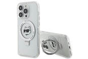 Mobile - Covers & Cases - Karl Lagerfeld KLHMP15LHMRSCHH iPhone 15 Pro 6.1" white/white hardcase Ring Stand Choupette Head MagSafe - 3666339168650