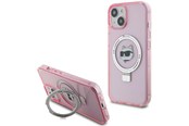 Mobile - Covers & Cases - Karl Lagerfeld KLHMP15SHMRSCHP iPhone 15 6.1" pink/pink hardcase Ring Stand Choupette Head MagSafe - 3666339168759