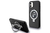 Mobile - Covers & Cases - Karl Lagerfeld Ring Stand Karl&Choupette MagSafe case for iPhone 11 / Xr - black - 3666339169039