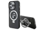 Mobile - Covers & Cases - Karl Lagerfeld KLHMP15LHMRSKCK iPhone 15 Pro 6.1" black/black hardcase Ring Stand Karl&Choupette MagSafe - 3666339169138