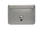 Väskor - Karl Lagerfeld Saffiano Monogram Ikonik case for a 14" laptop - silver - 3666339170547